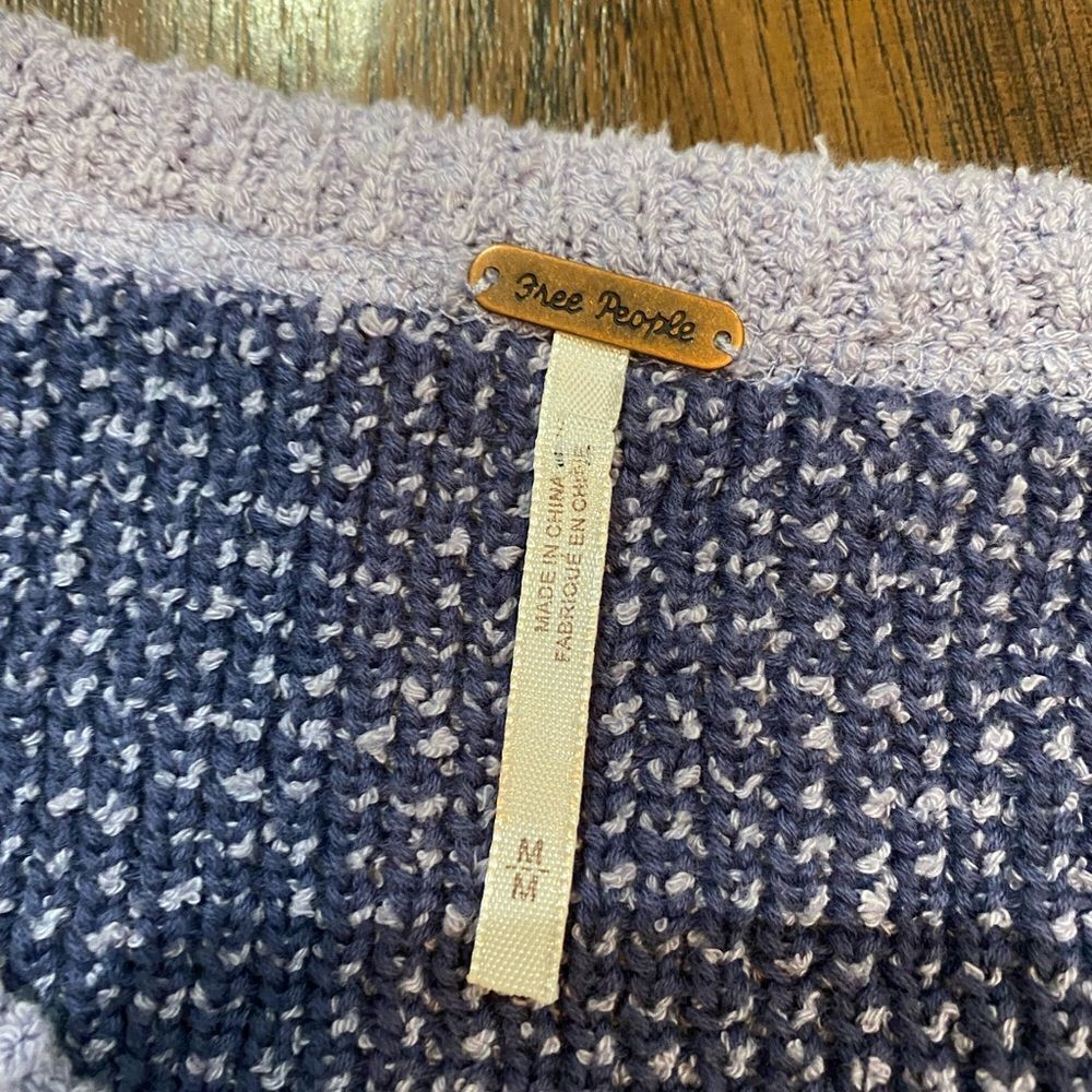 FREE PEOPLE Purple Sweater High Low XS - Picture 4 of 8